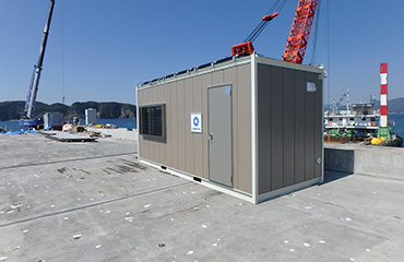 photo 2 of installing our solar power house at the construction site