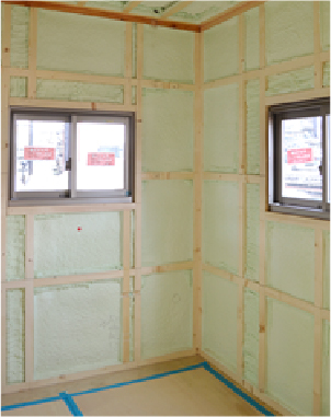 installed image of urethane form in the wall