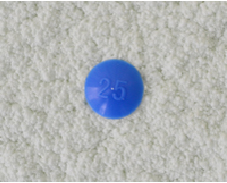 image of the Inspection pin verifying the 25 mm thickness