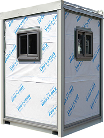 picture of the outer wall in which windproof, waterproof, moisture-permeable sheets are installed