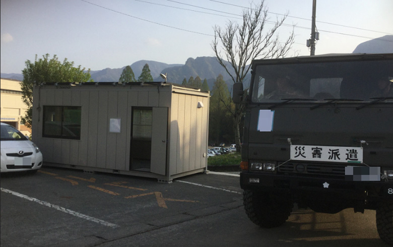 photo 1 of the solar power house installed at the evacuation shelter