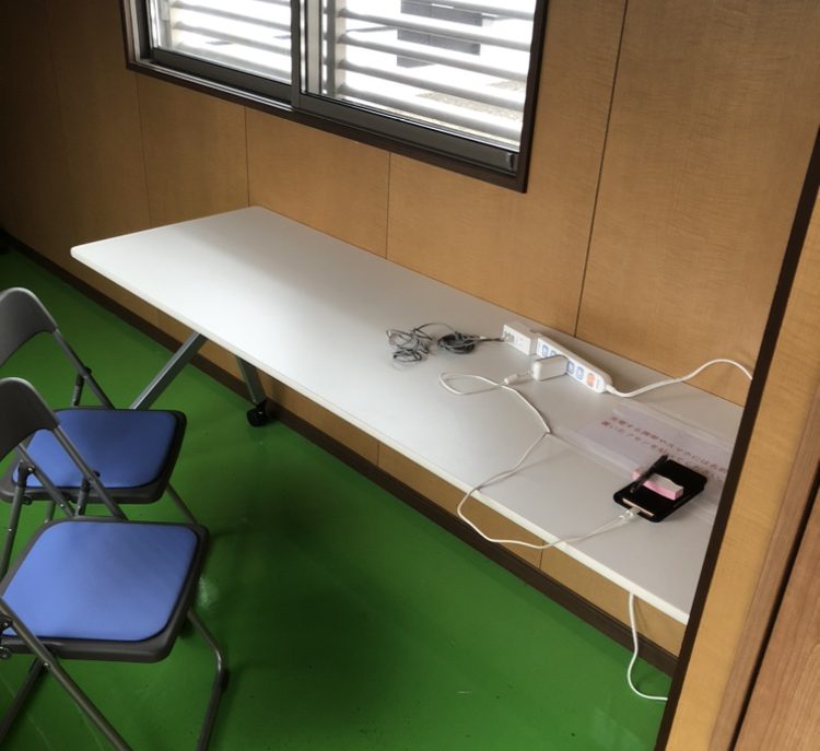 photo of a temporary charging station