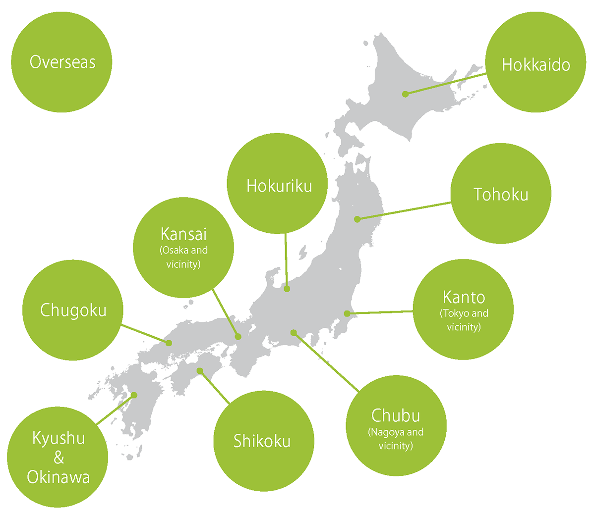 our branch office area map